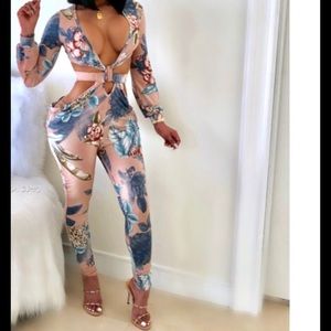 Sexy Cut-Out Jumpsuit (Mauve)
